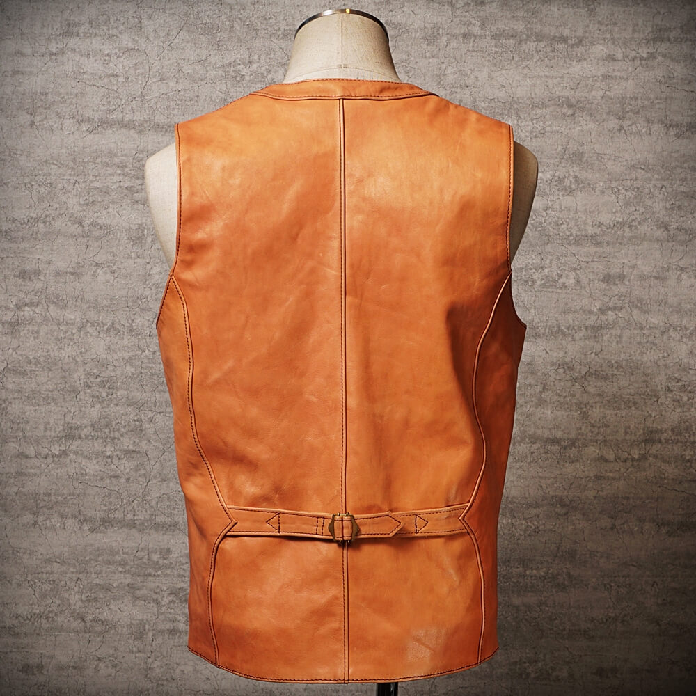 メンズの新喜皮革馬革 ベストのimage画像 制作例2288