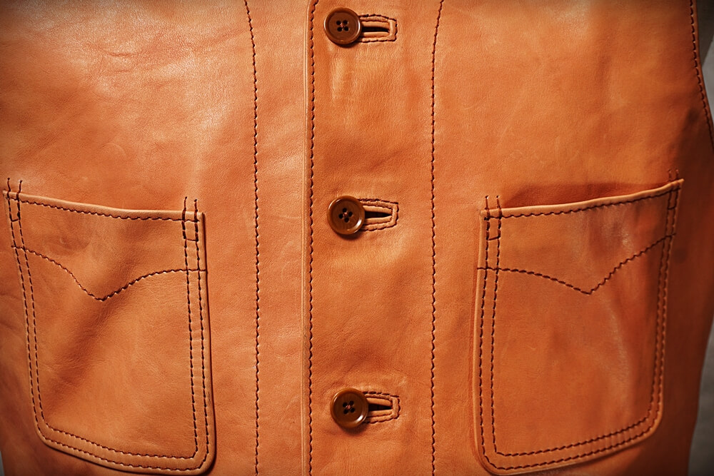 メンズの新喜皮革馬革 ベストのimage画像 制作例2288