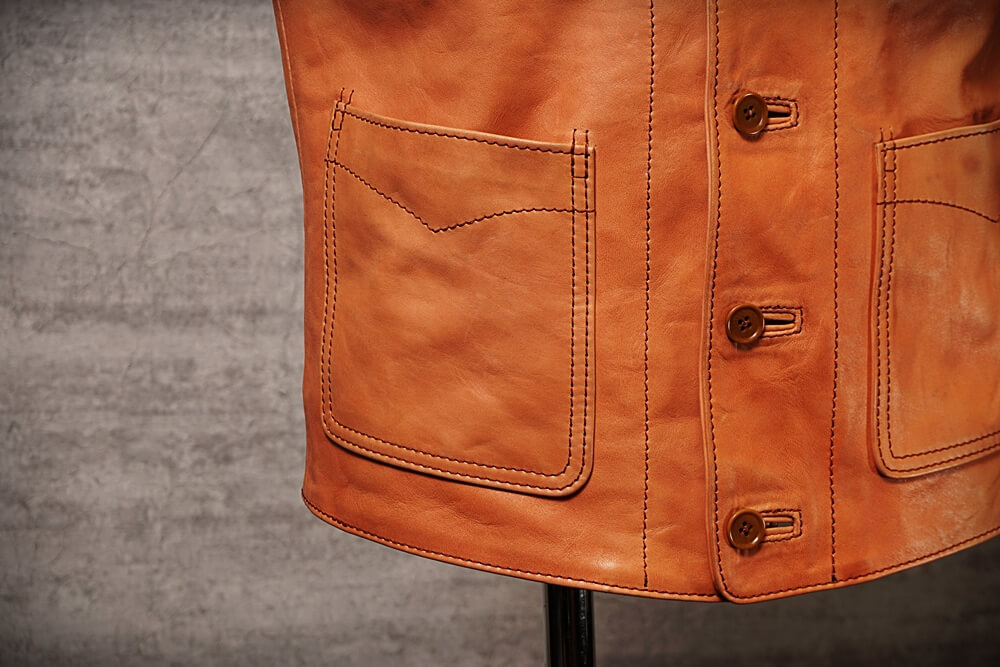 メンズの新喜皮革馬革 ベストのimage画像 制作例2288