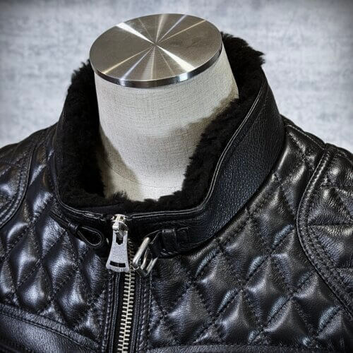 メンズのカウ牛革 立ち襟ライダースのimage画像 制作例6323