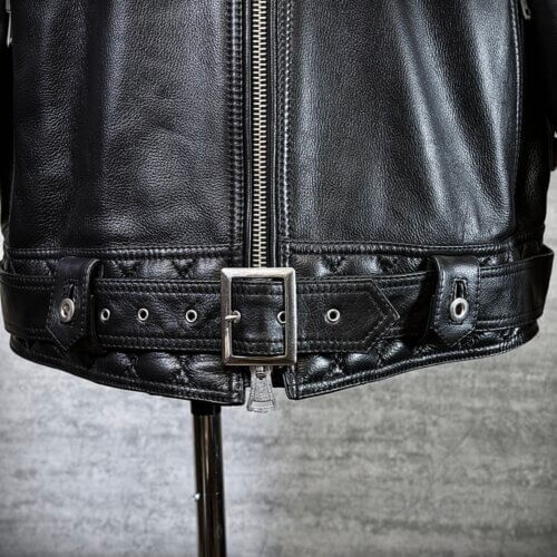 メンズのカウ牛革 立ち襟ライダースのimage画像 制作例6323