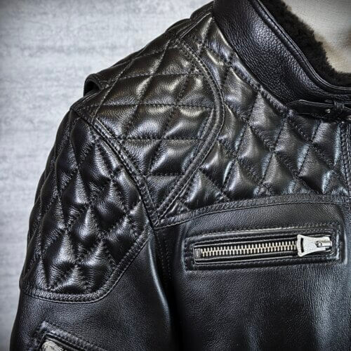 メンズのカウ牛革 立ち襟ライダースのimage画像 制作例6323