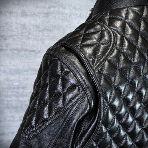 メンズのカウ牛革 立ち襟ライダースのimage画像 制作例6323