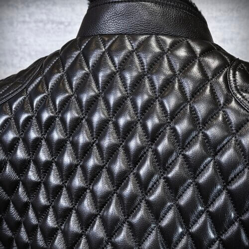 メンズのカウ牛革 立ち襟ライダースのimage画像 制作例6323