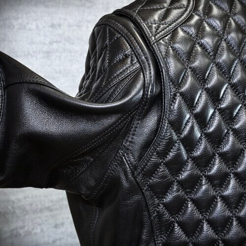 メンズのカウ牛革 立ち襟ライダースのimage画像 制作例6323