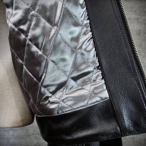 メンズのカウ牛革 立ち襟ライダースのimage画像 制作例6323