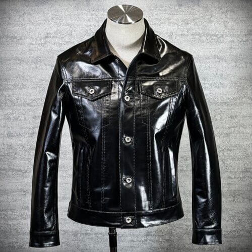 メンズのカウ牛革 Gジャンタイプのimage画像 制作例1328