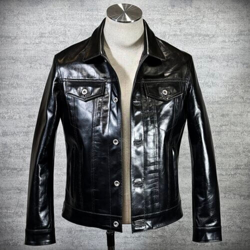 メンズのカウ牛革 Gジャンタイプのimage画像 制作例1328