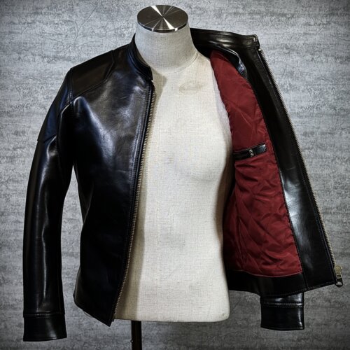 メンズのカウ牛革 シングルライダースのimage画像 制作例7319