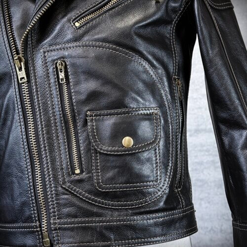 メンズのカウ牛革 ダブルライダースのimage画像 制作例2323