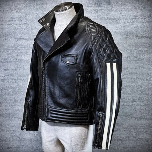 メンズのカウ牛革 セミダブルライダースのimage画像 制作例6325