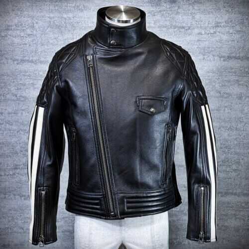 メンズのカウ牛革 セミダブルライダースのimage画像 制作例6325