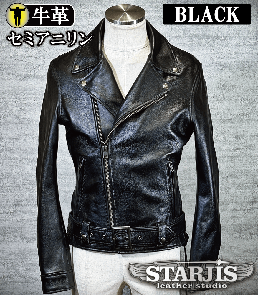 K　70s 80s Real leather イングランド製　ダブル その他ブランド(ソノタブランド) / 70-80s/INOUE MOTOR/ダブル