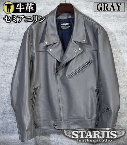 メンズのカウ牛革 ダブルライダースのimage画像 制作例7327