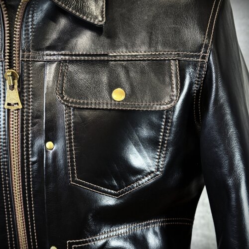 メンズのカウ牛革 Gジャンタイプのimage画像 制作例7325