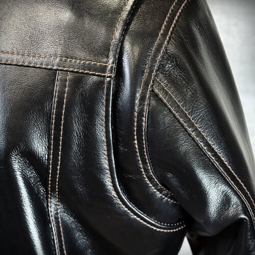 メンズのカウ牛革 Gジャンタイプのimage画像 制作例7325