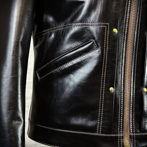 メンズのカウ牛革 Gジャンタイプのimage画像 制作例7325