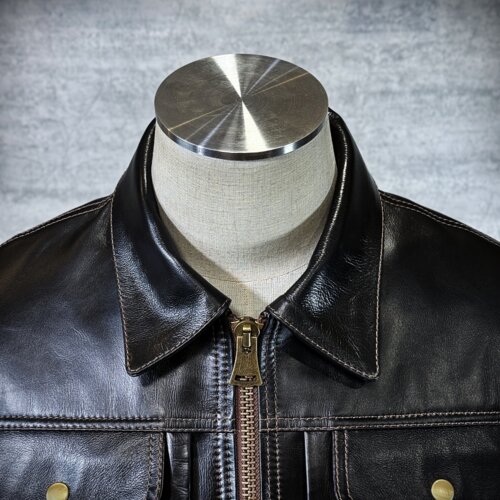 メンズのカウ牛革 Gジャンタイプのimage画像 制作例7325