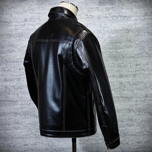 メンズのカウ牛革 Gジャンタイプのimage画像 制作例7325