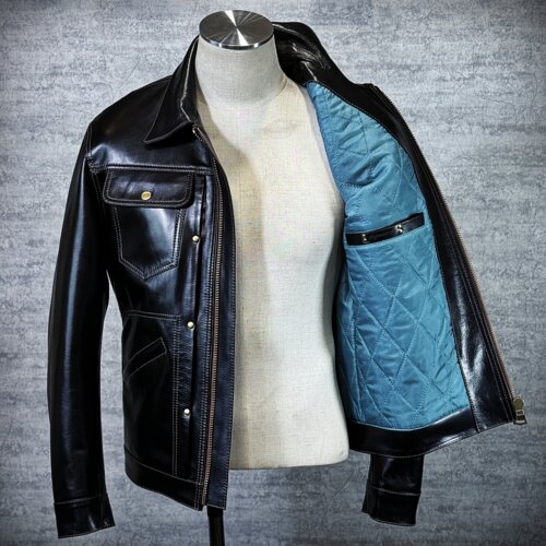 メンズのカウ牛革 Gジャンタイプのimage画像 制作例7325